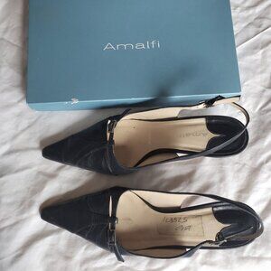 Amalfi Black Sling Back heels